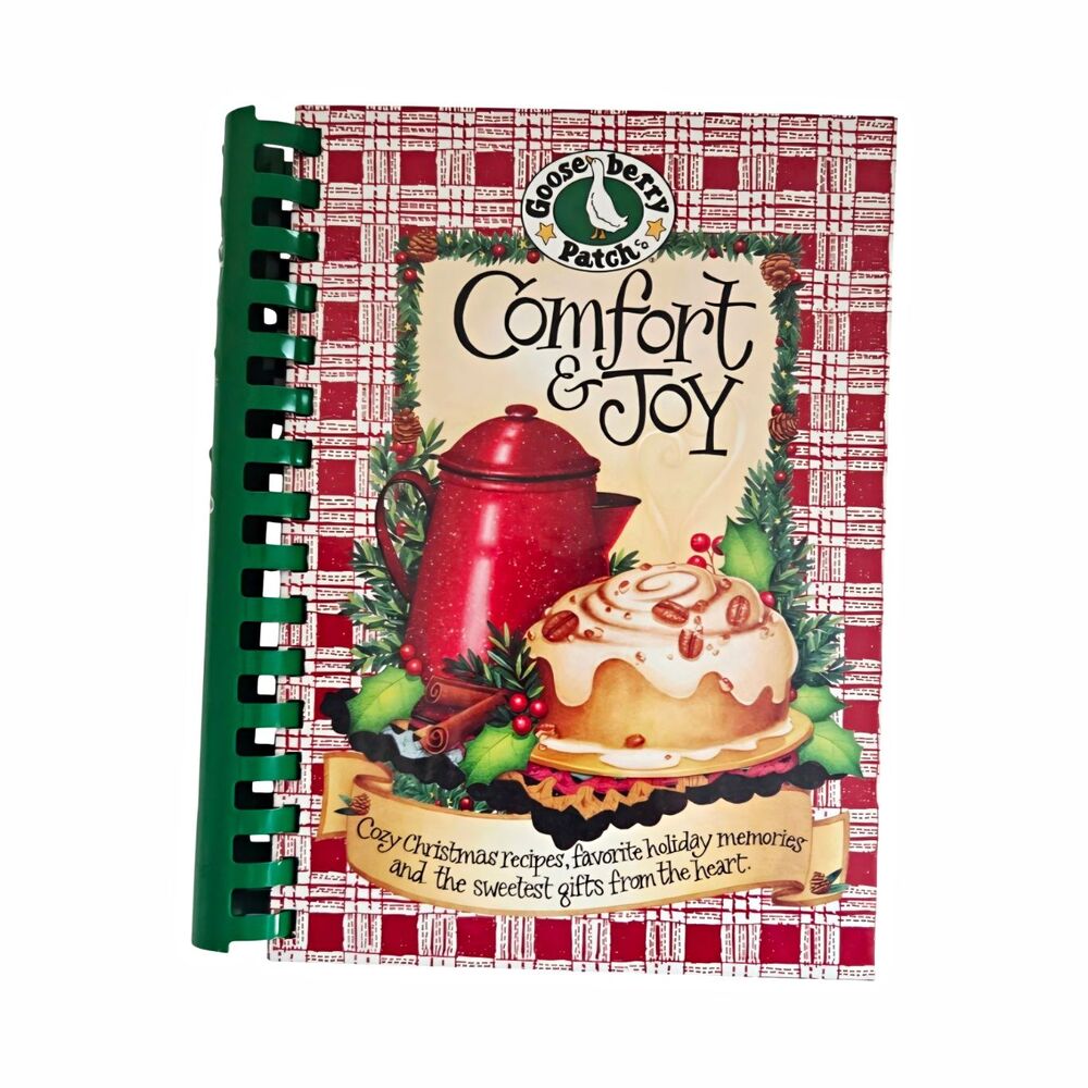 Gooseberry Patch Comfort & Joy Christmas Cookbook Recipe Book Spiral Bound
